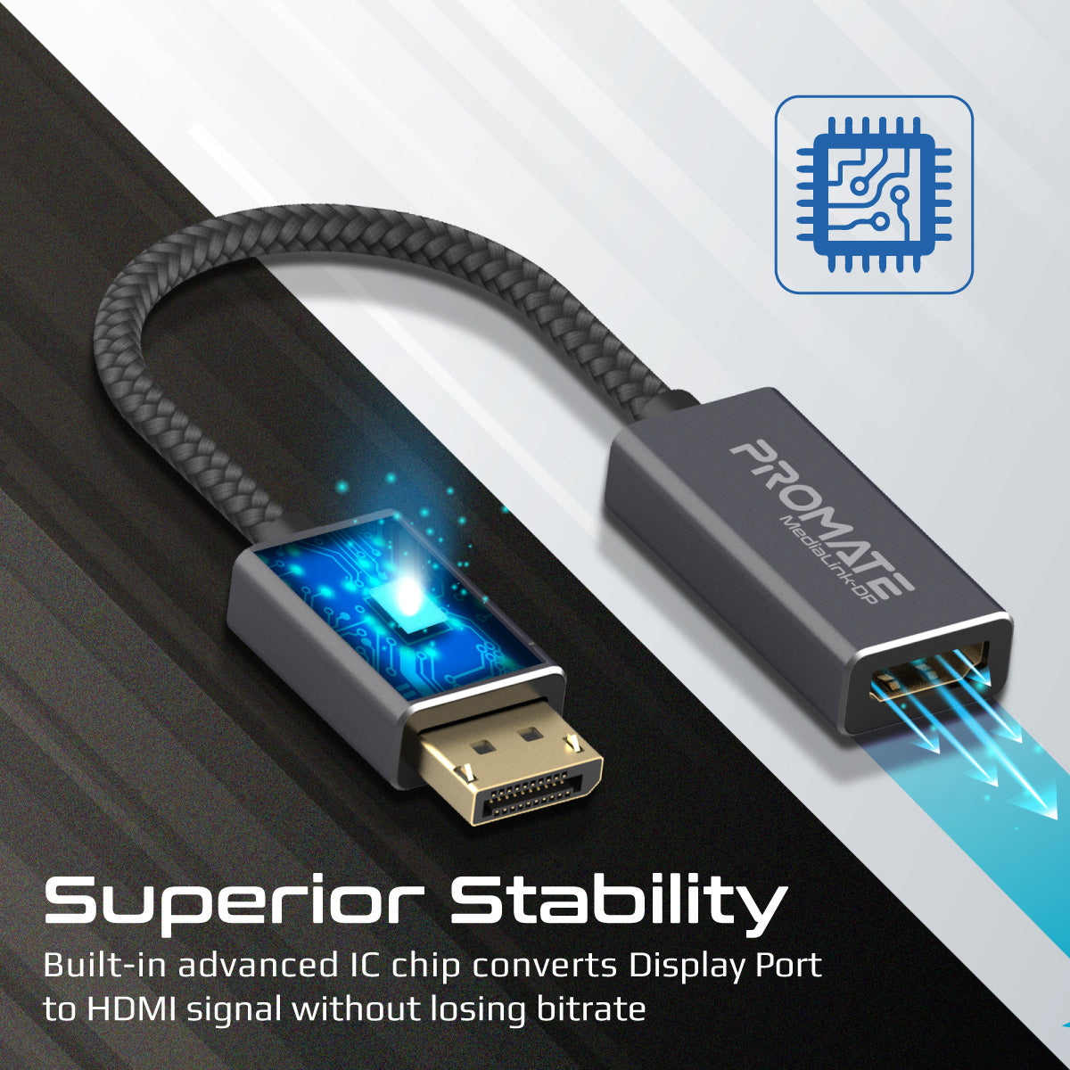 4K@60Hz High Definition DisplayPort to HDMI® Adapter