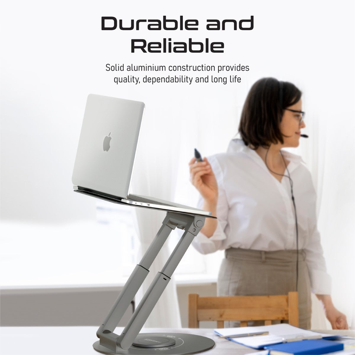 Ergonomischer mehrstufiger Laptopständer aus Aluminium