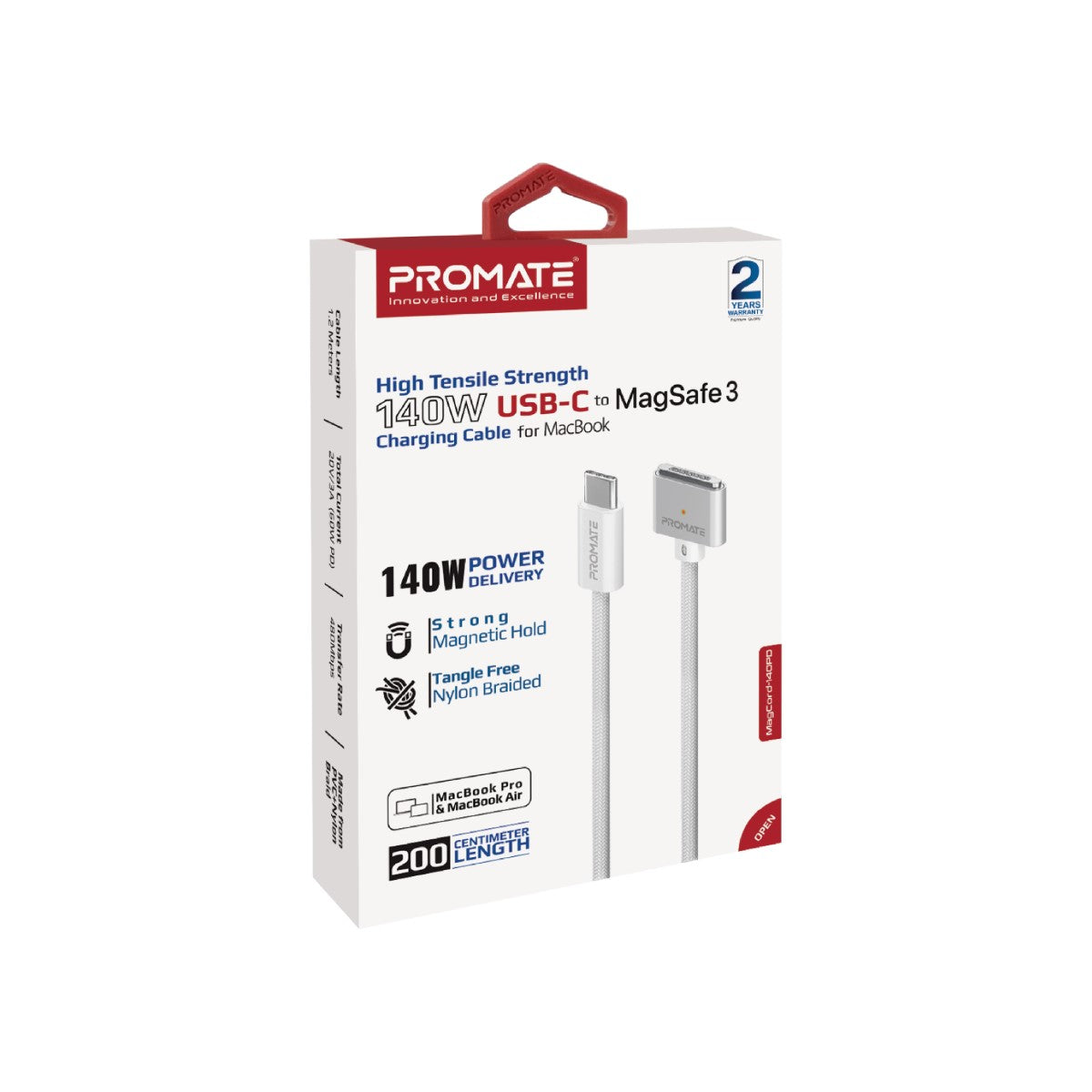 High Tensile Strength 140W USB-C to MagSafe 3 Charging Cable for MacBook