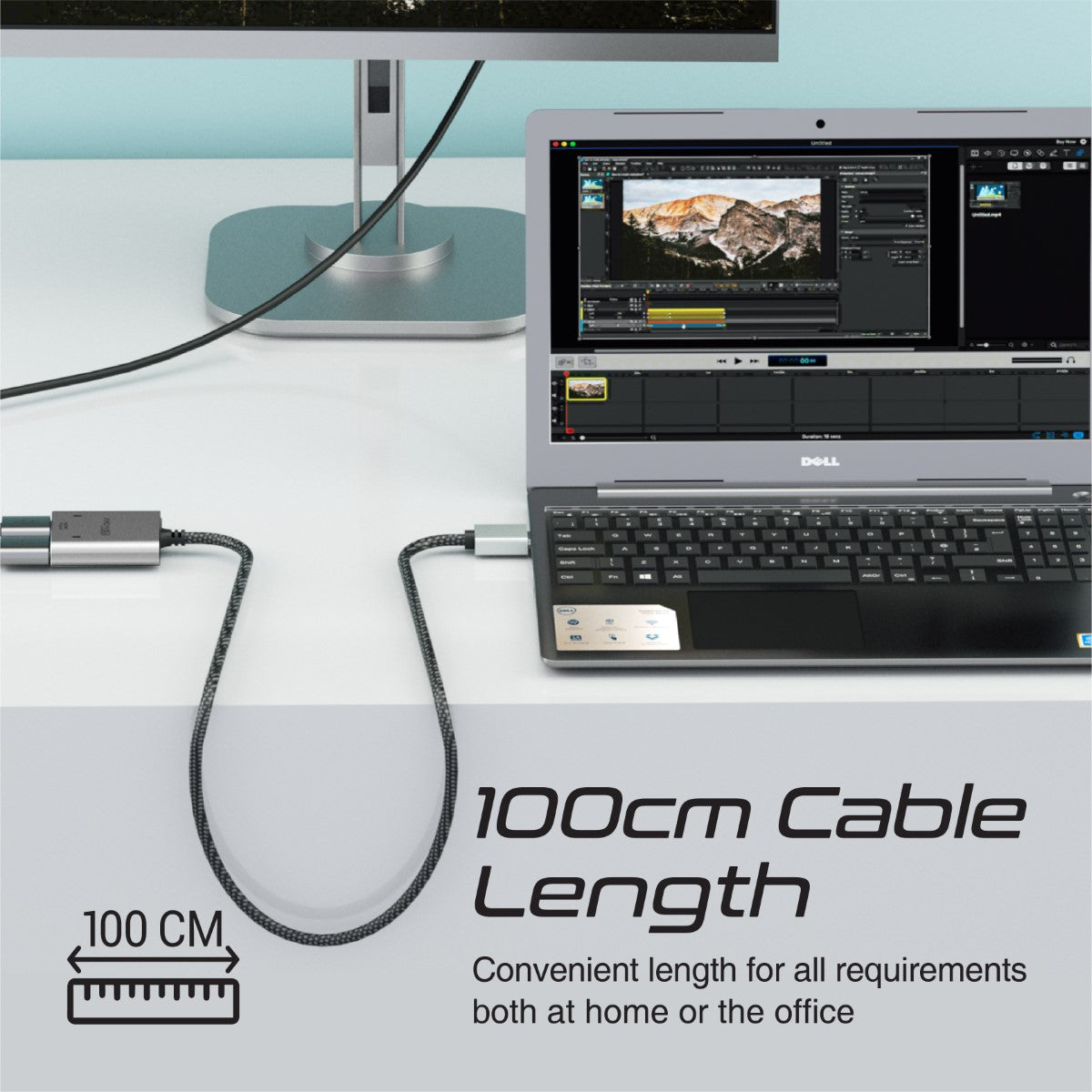 4K@60Hz HDMI® Splitter Cable with Dual HDMI® Ports