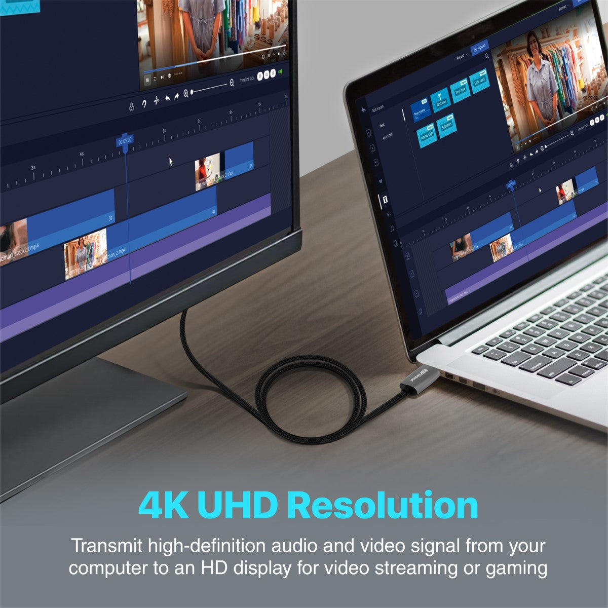 4K@60Hz High-Definition DisplayPort to HDMI<sup>®</sup> Cable