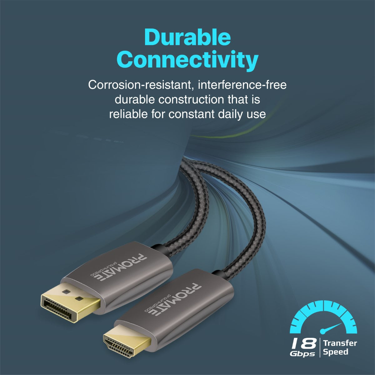 4K@60Hz High-Definition DisplayPort to HDMI<sup>®</sup> Cable