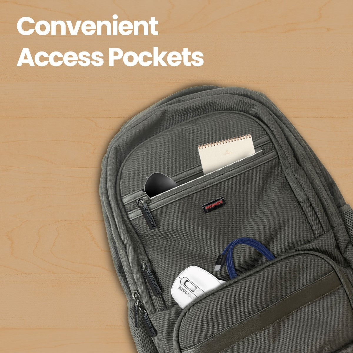 Large Capacity Backpack with Multiple Compartments for 15.6” Laptops