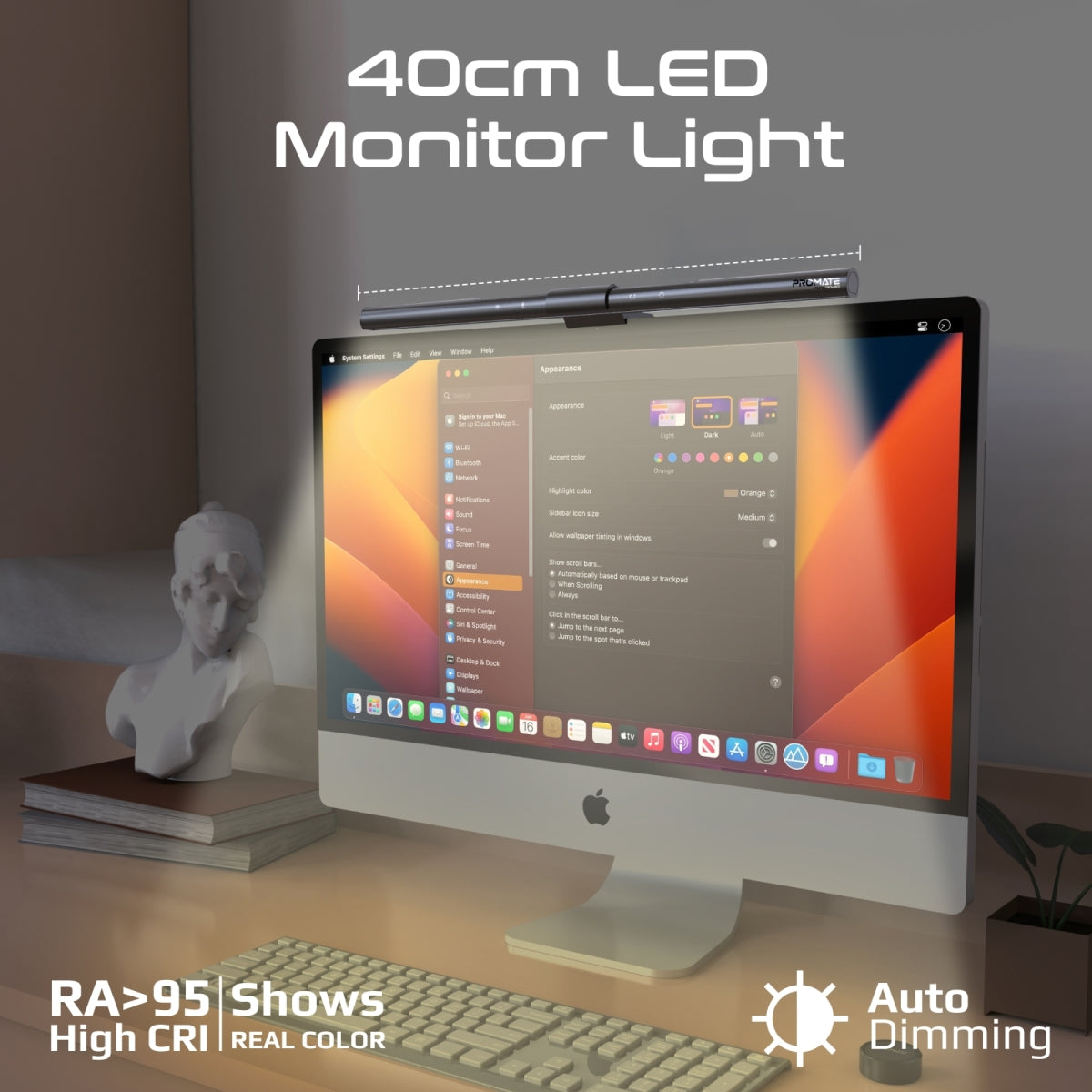 LumiBar™ Touch Controlled LED-monitorlamp met draadloze controller