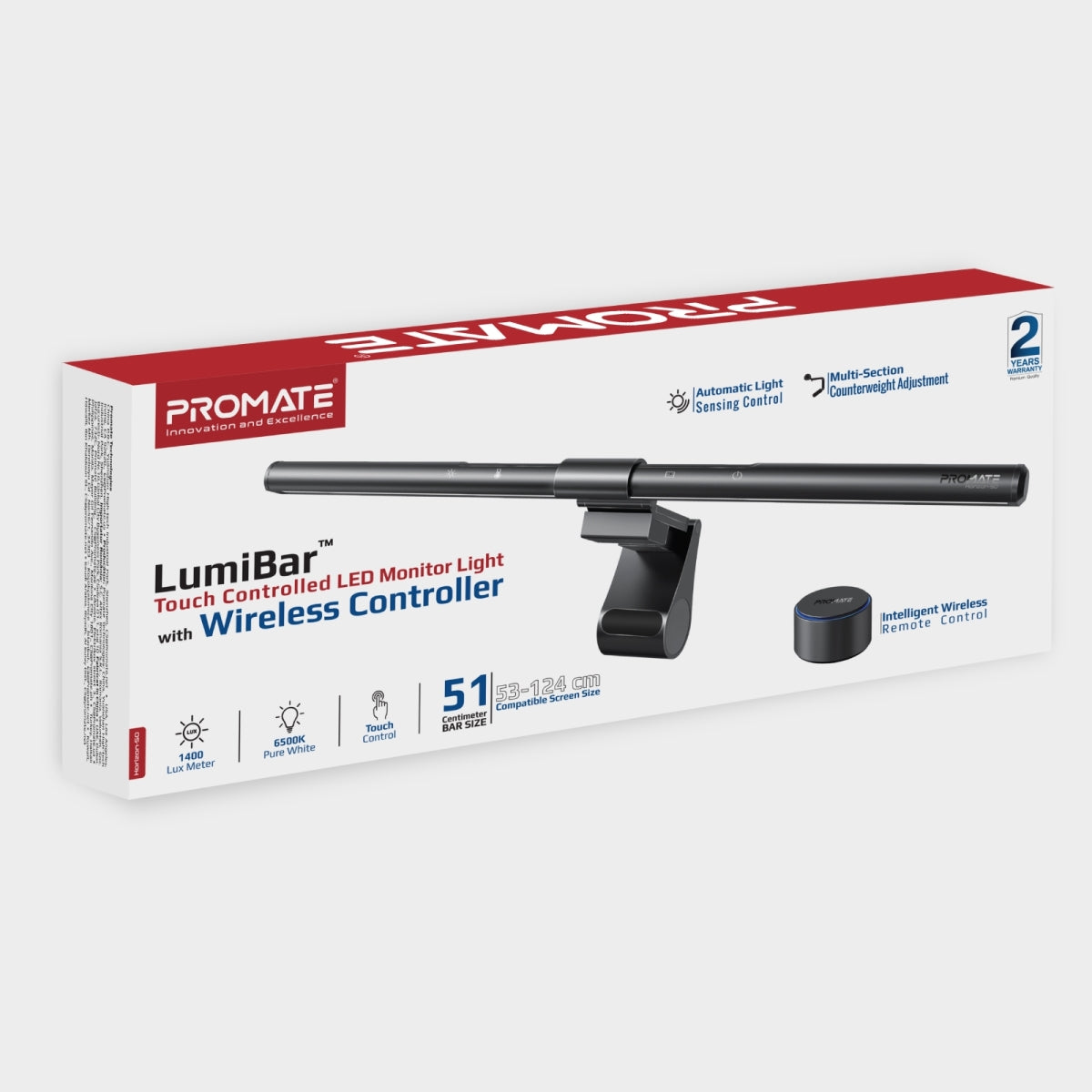 LumiBar™ Touch Controlled LED-monitorlamp met draadloze controller