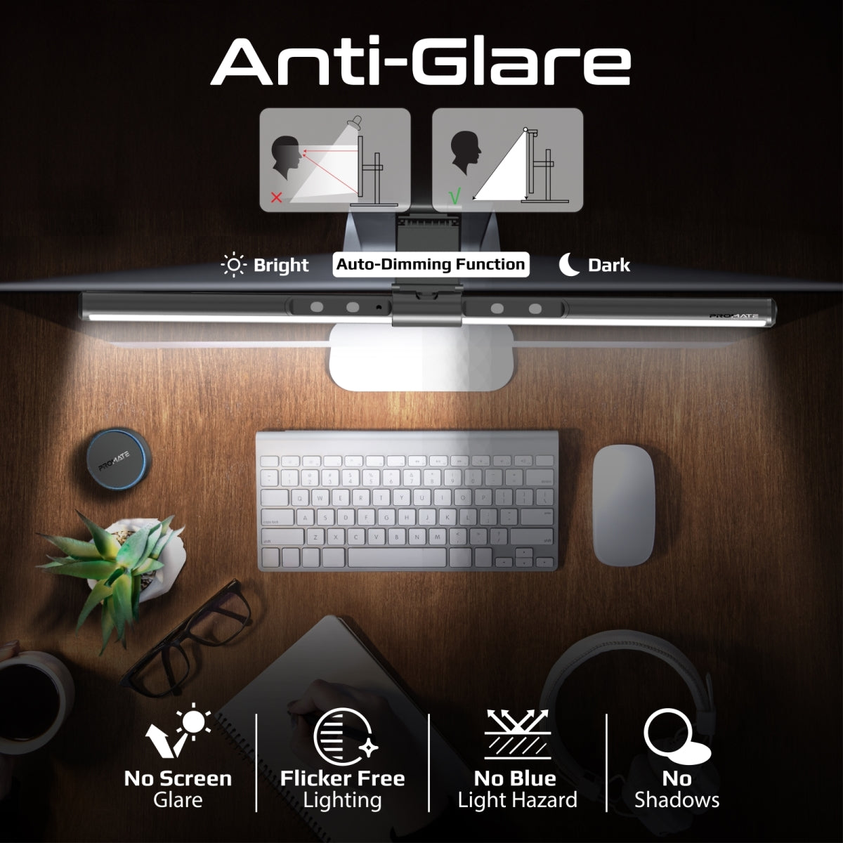 LumiBar™ Touch-gesteuerte LED-Monitorleuchte mit kabellosem Controller