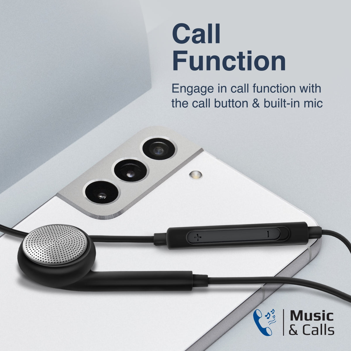 Ergonomischer In-Ear-USB-C-Mono-Kopfhörer mit Kabel