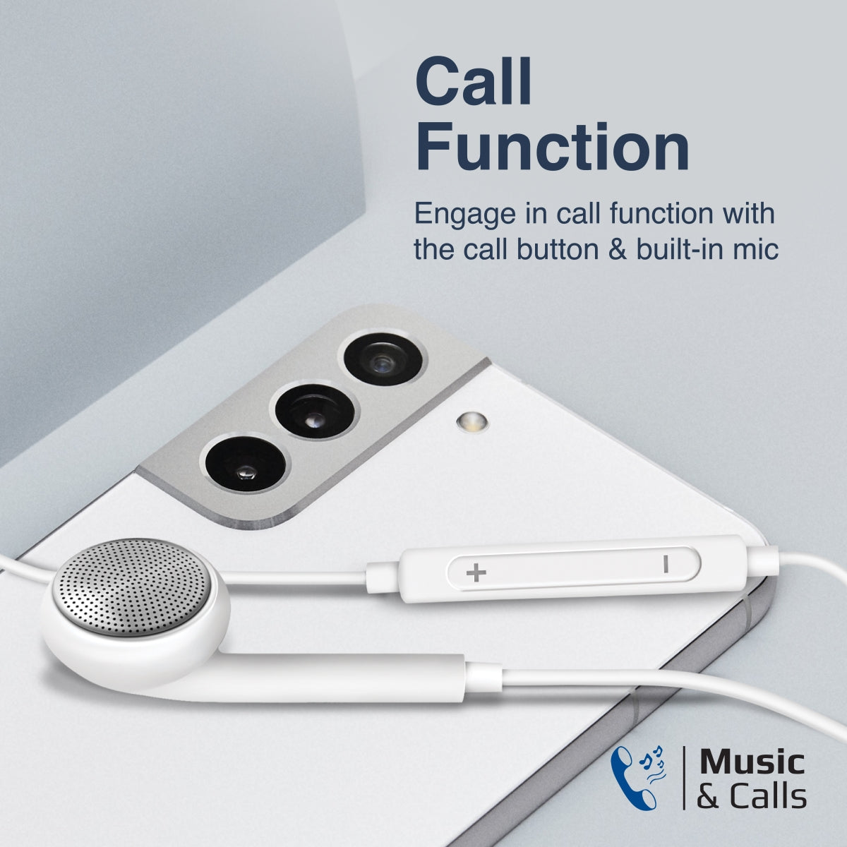 Ergonomischer In-Ear-USB-C-Mono-Kopfhörer mit Kabel