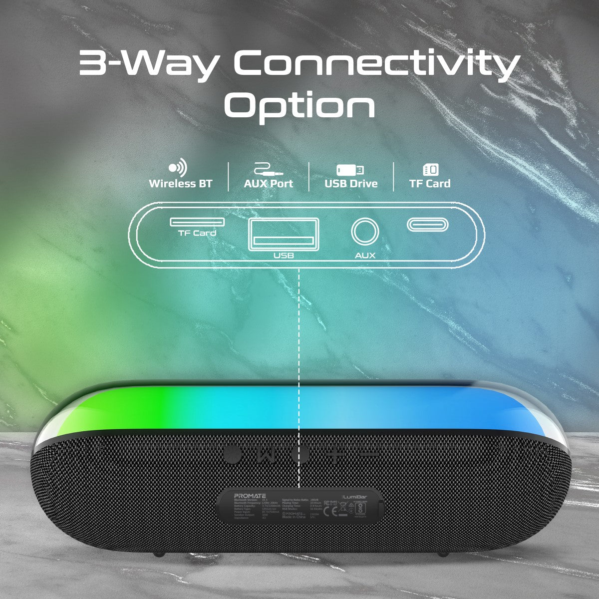 LumiSound™ High Fidelity True Wireless Bluetooth v5.3 Speaker
