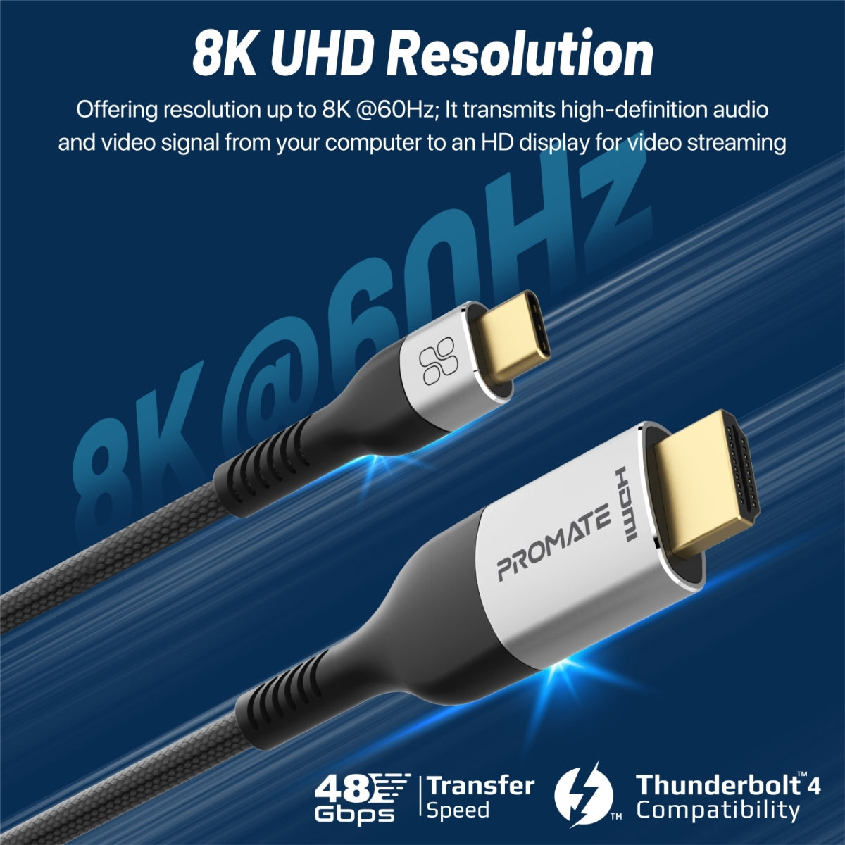 8K CrystalClarity™ USB-C to HDMI® Cable