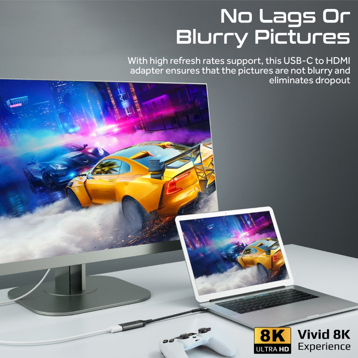 8K@60Hz CrystalClarity™ USB-C to HDMI® Adapter