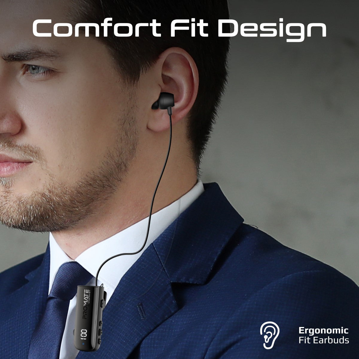Dynamic High-Definition Bluetooth 5.3 Retractable Mono ENC Earphone