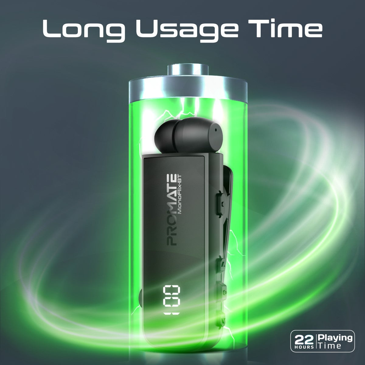 Dynamic High-Definition Bluetooth 5.3 Retractable Mono ENC Earphone