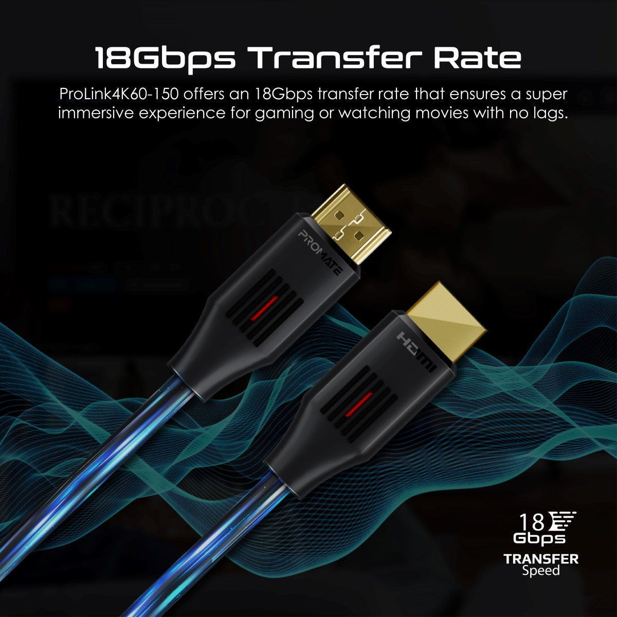 Ultrahochauflösendes 4K@60Hz HDMI® Audio-Video-Kabel