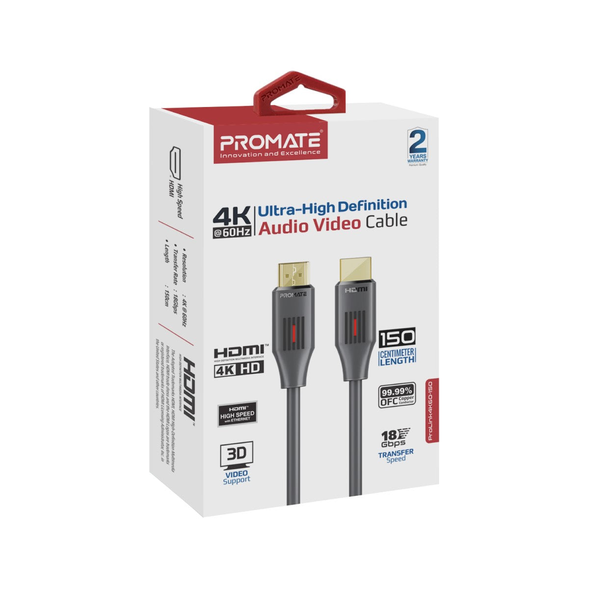 Ultra-High Definition 4K@60Hz HDMI® Audio Video Kabel