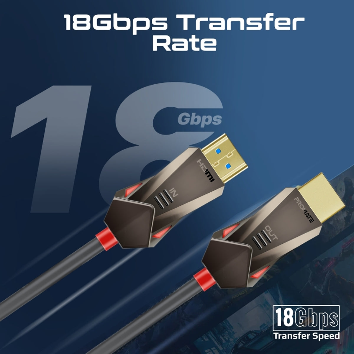 Unidirectional HD 4K@60Hz HDMI® Audio Video Cable
