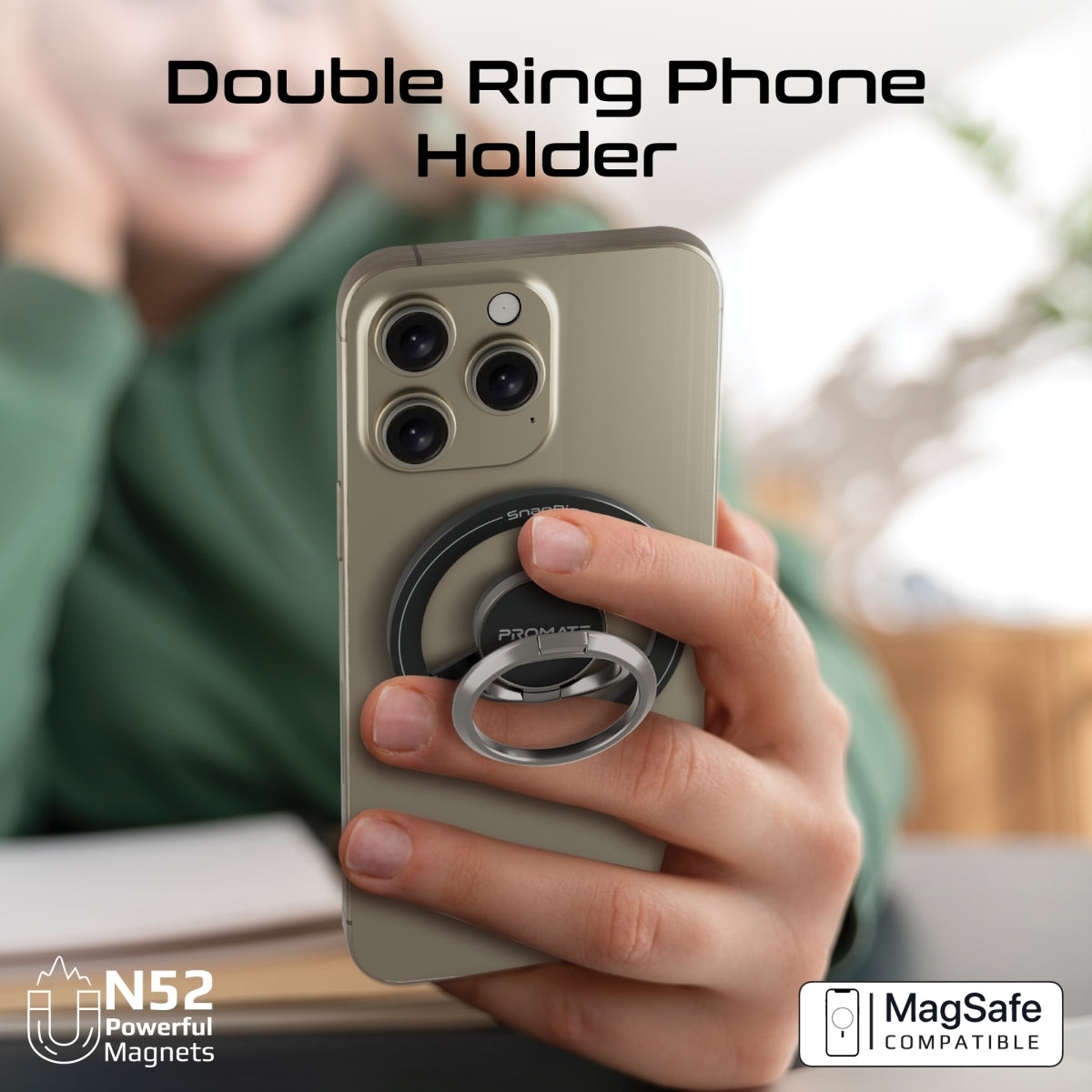 360° Rotating Magnetic Smartphone Ring Holder