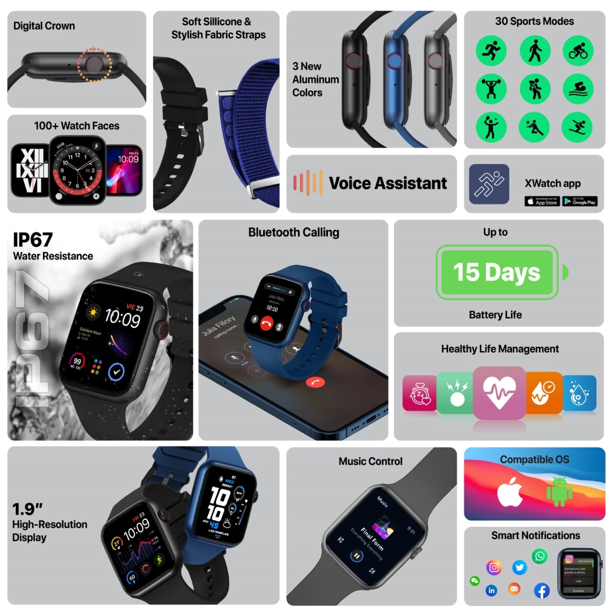 XWatch-B19 Blue