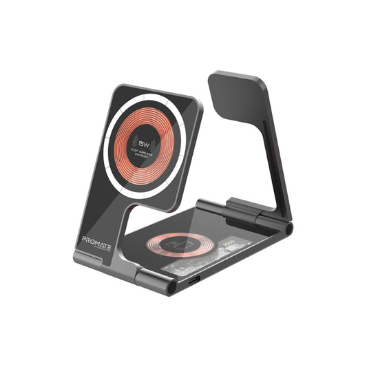 Ultraschlanke, transparente, faltbare 15-W-MagSafe-kompatible kabellose Ladestation