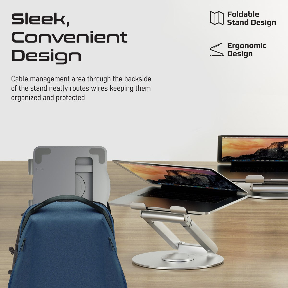 Ergonomischer mehrstufiger Laptopständer aus Aluminium