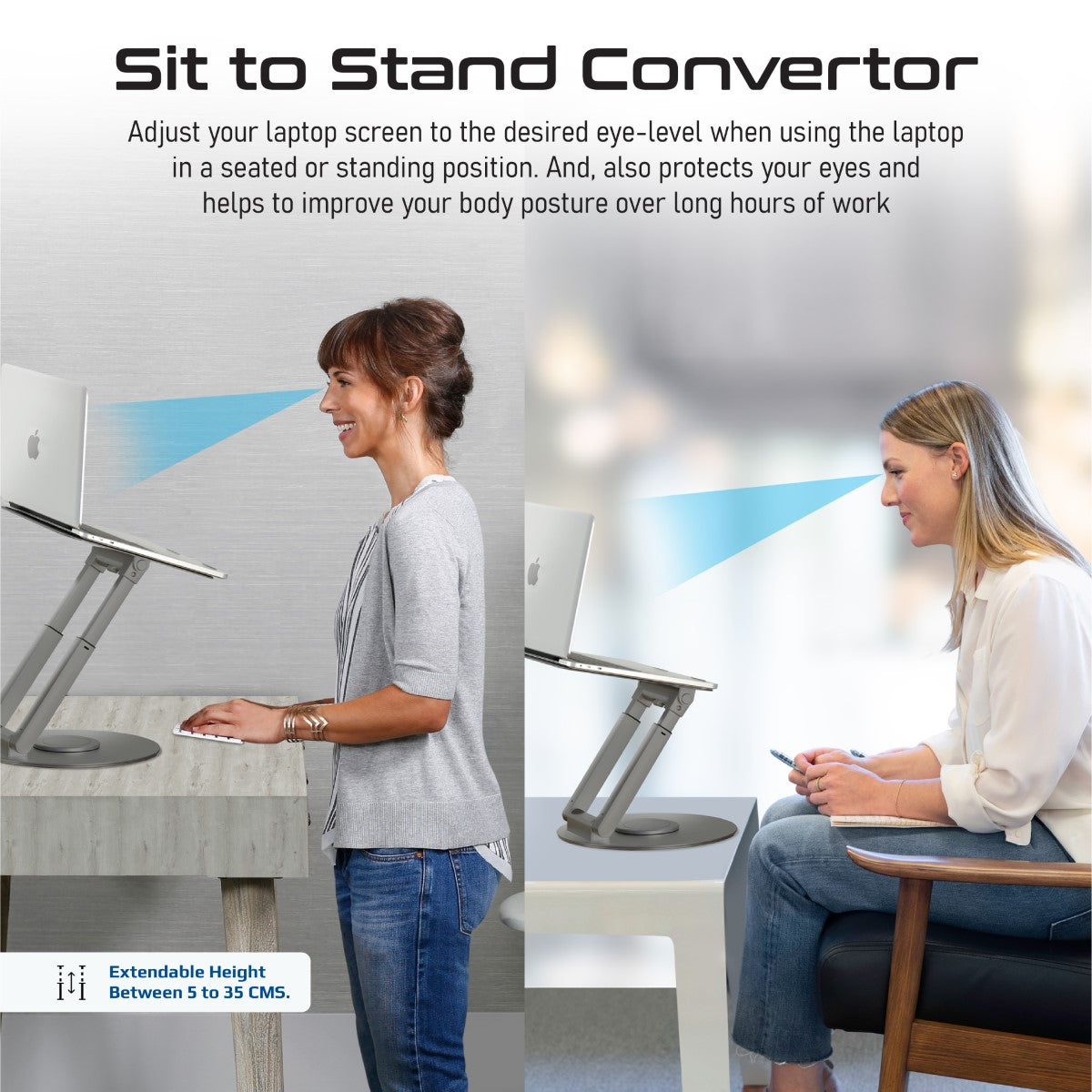 Ergonomischer mehrstufiger Laptopständer aus Aluminium