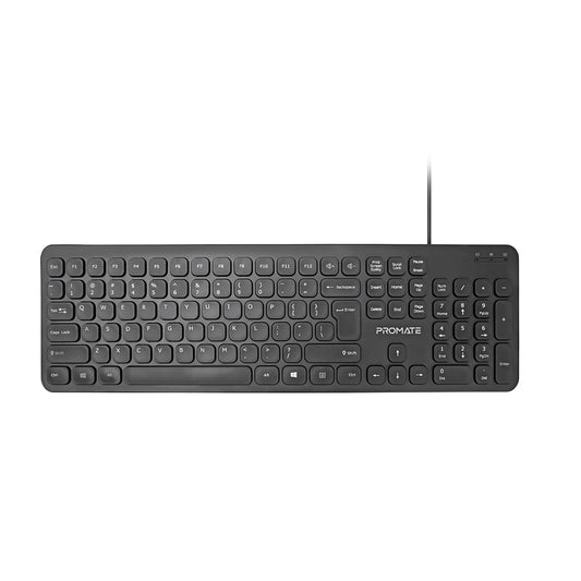 Ultraschlanke, kabelgebundene Tastatur mit leisen Tasten