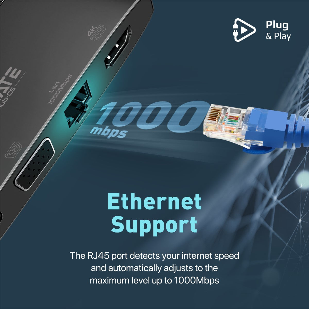 Äußerst vielseitiger 6-in-1-USB-C-Medien-Hub mit 100 W Stromversorgung