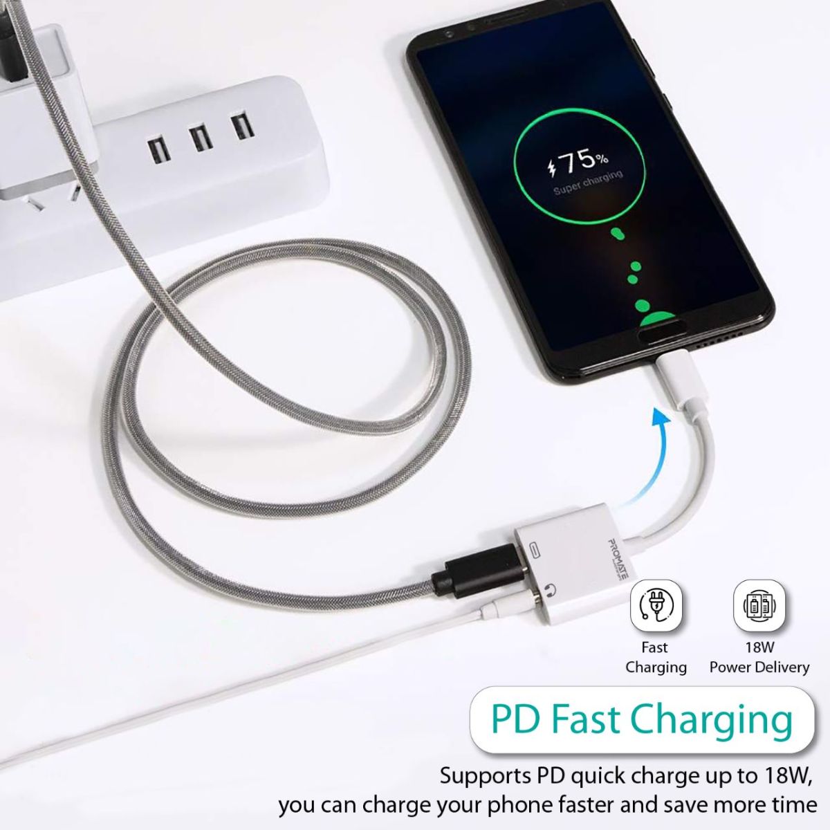 AUXCharge-C White