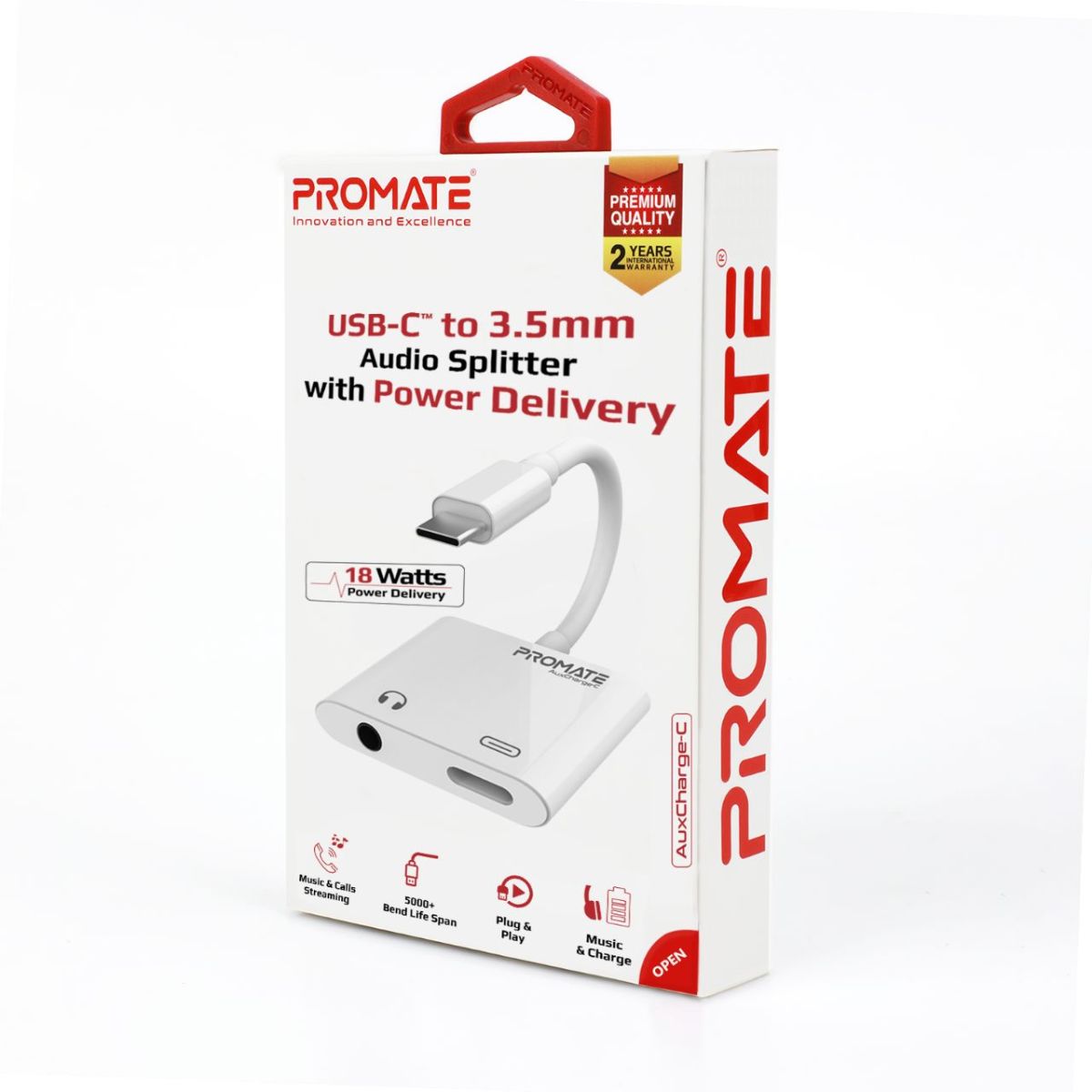AUXCharge-C White