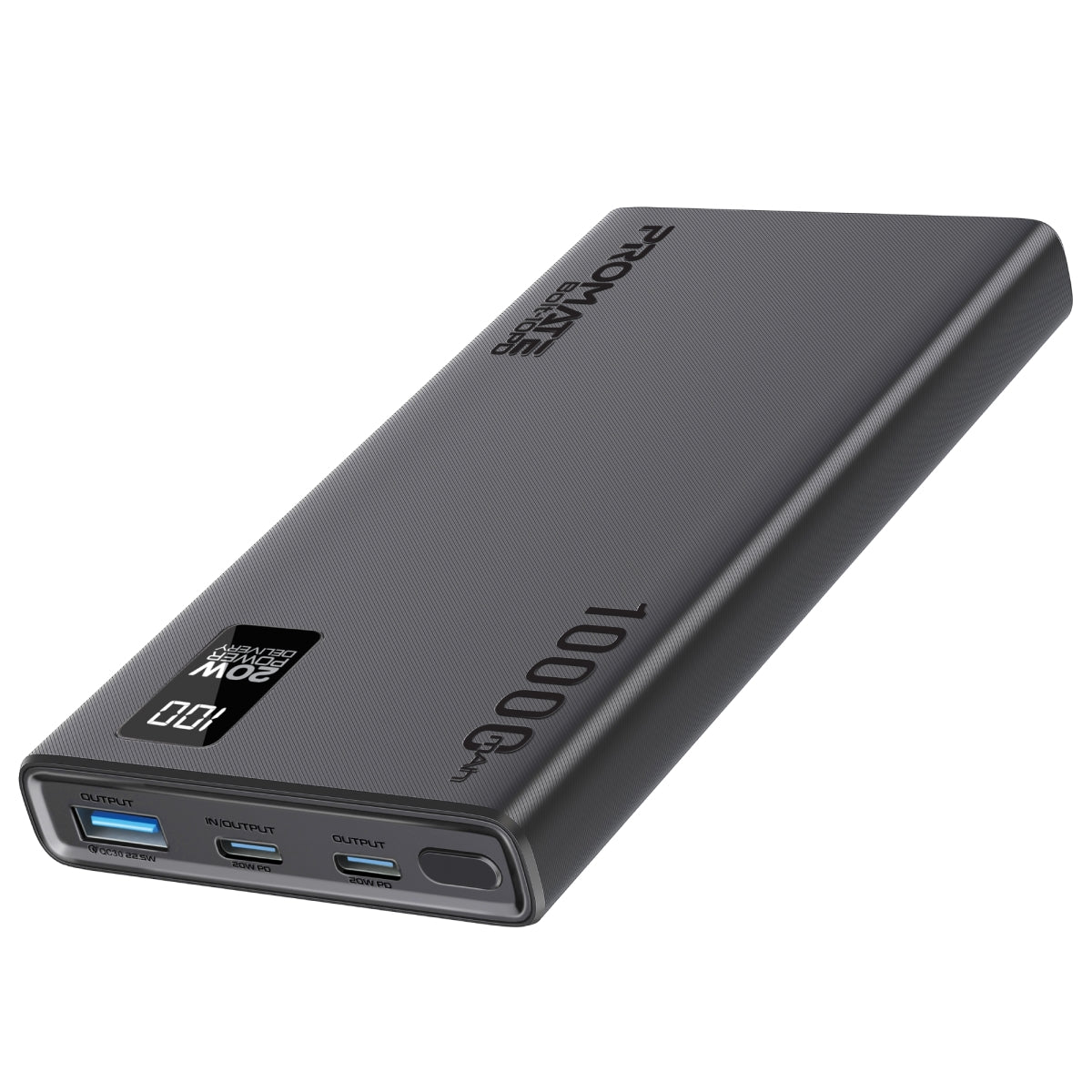Compacte Smart Charging Power Bank met 20W PD Dual USB-C en 22,5W USB-A poorten