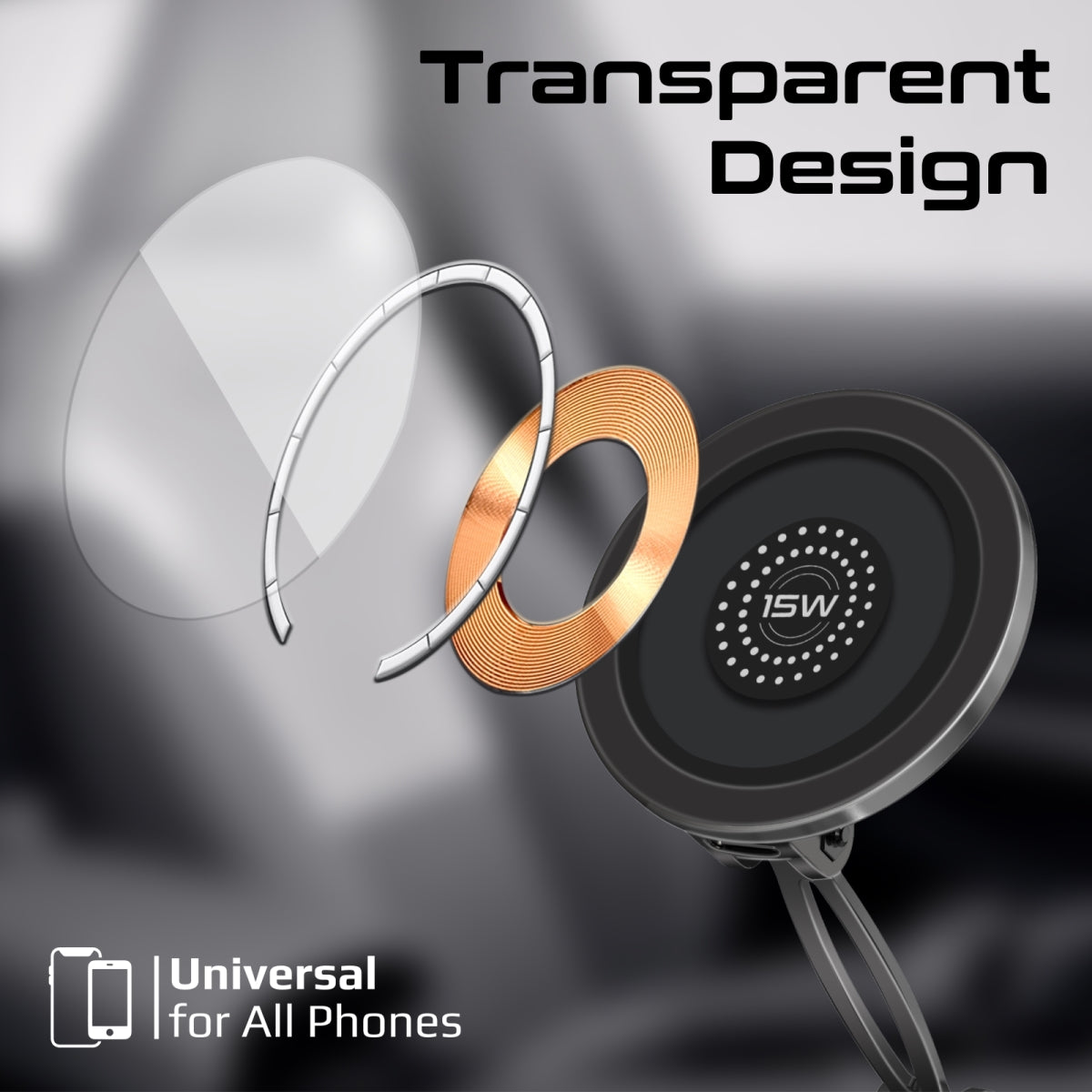 SecureGrip™ 360° Cradleless 15W MagSafe Compatible Car Charger