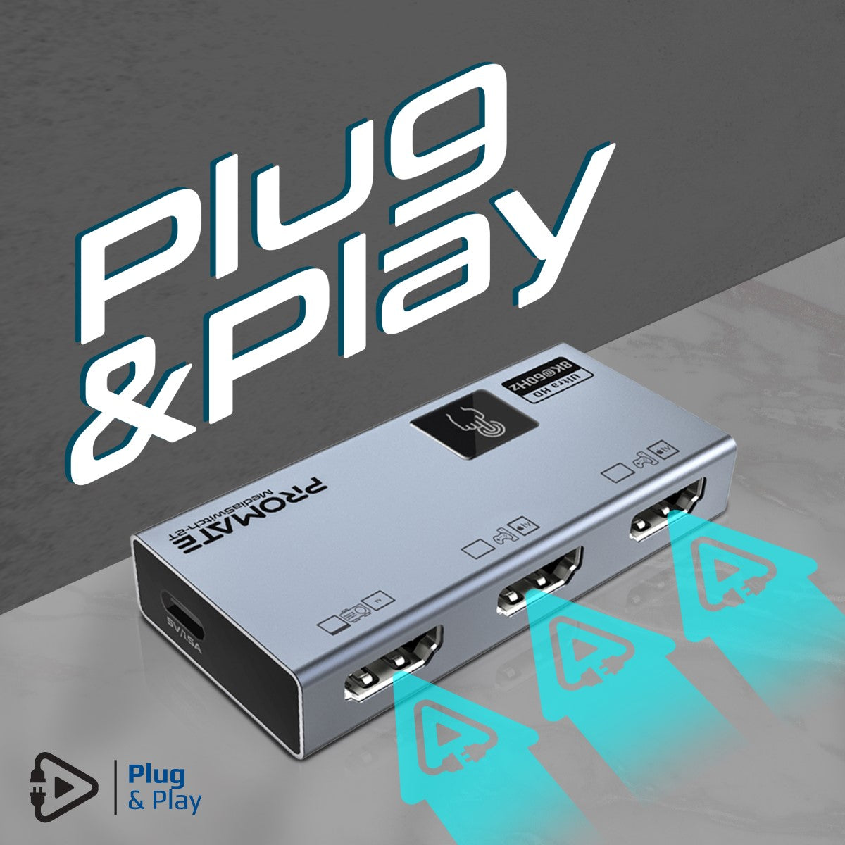 Ultra-HD 8K@60Hz HDMI® Switch with Smart Touch Control
