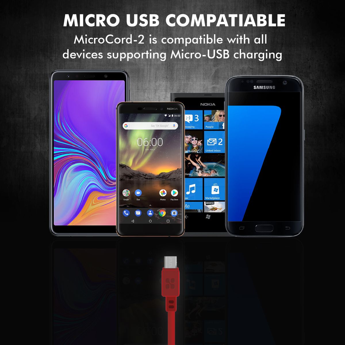 MicroCord-2 Maroon 