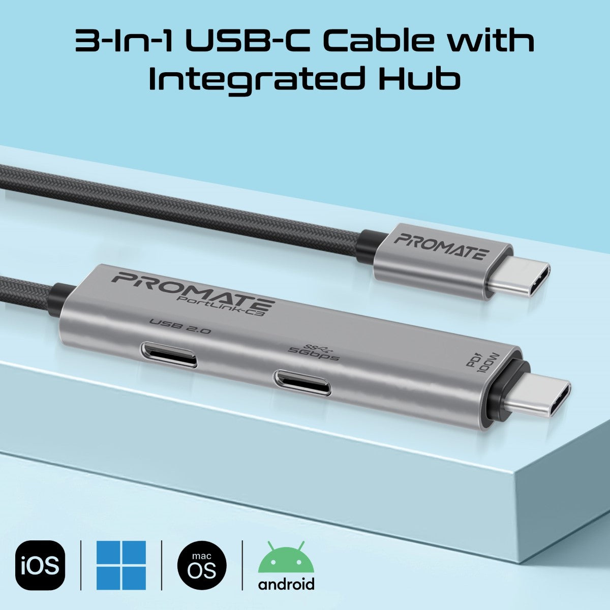 ThunderGold - Ethernet Adapter USB C kabel - USB C naar Ethernet / Int ThunderGold - Ethernet Adapter USB C kabel - USB C naar Ethernet / Int