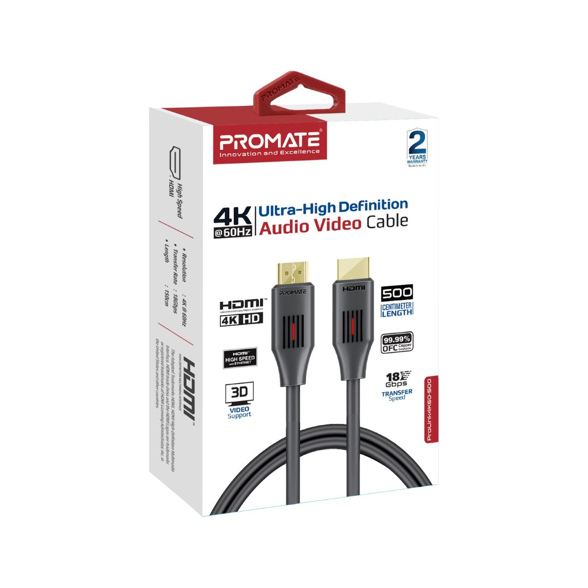 Ultra-High Definition 4K@60Hz HDMI® Audio Video Cable