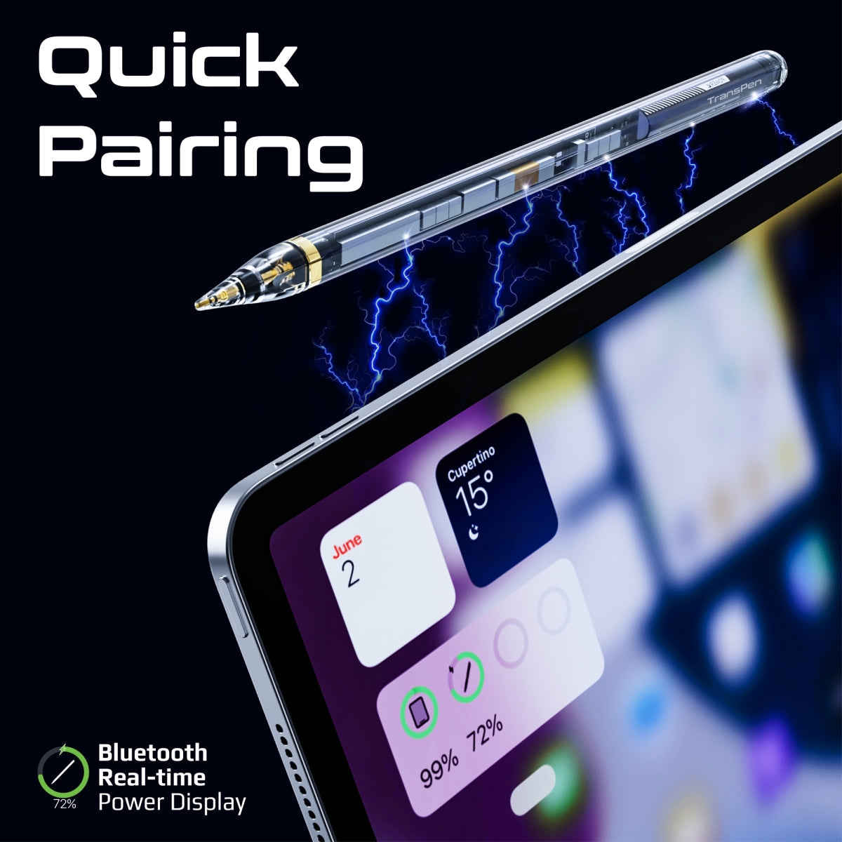 Transparent Precision Active Stylus Pen with Palm Rejection